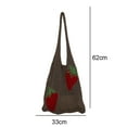 thumbnail image 2 of Knitted bag, mesh tote bag, hollow bag, strawberry bag, wool bag, female bag, 2 of 5