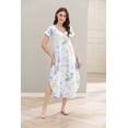 thumbnail image 6 of Richie House Nightgowns Women Plus Size V Neck Loungewear Short Sleeve Sleepwear S-XXL RHW2895, 6 of 7