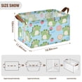 thumbnail image 5 of Rectangle Storage Basket with Handles Crocodile Strawberry Donut Collapsible Storage Bin Large Storage Bins Decorative for Clothes Toys Bedroom, 5 of 8