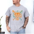 thumbnail image 3 of Pumpkin Halloween Baseball Ice Cream Drip Spooky Boys Youth T-Shirt, Multicolors, Size S-5XL, 3 of 5