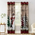 thumbnail image 2 of Hokiten Christmas Blackout Curtains | Light Blocking Print Window Curtains, Vintage Red Plaid Tree Xmas Snowman Thermal Insulated Window Drapes for Living Room Kitchen Cafe (2 Panels, 84"W x 84"L), 2 of 7