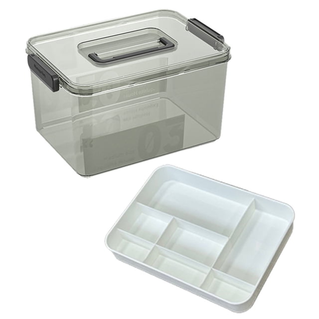 MOQIN Boîte de Rangement Transparente Extra-Grand à Compartiments Multiples / Système d'Organisation Modulaire pour la Maison / Organisateur d'Articles en Plastique Transparent pour Fournitures d'Artisanat, Jouets et Essentiels de Garde-Robe