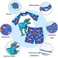 thumbnail image 4 of Sylfairy Boys Two Piece Rash Guard Swimsuits Kids Short Sleeve Swimwear Sets Bathing Suit with Sun Hat for 2-6 Years, 4 of 7