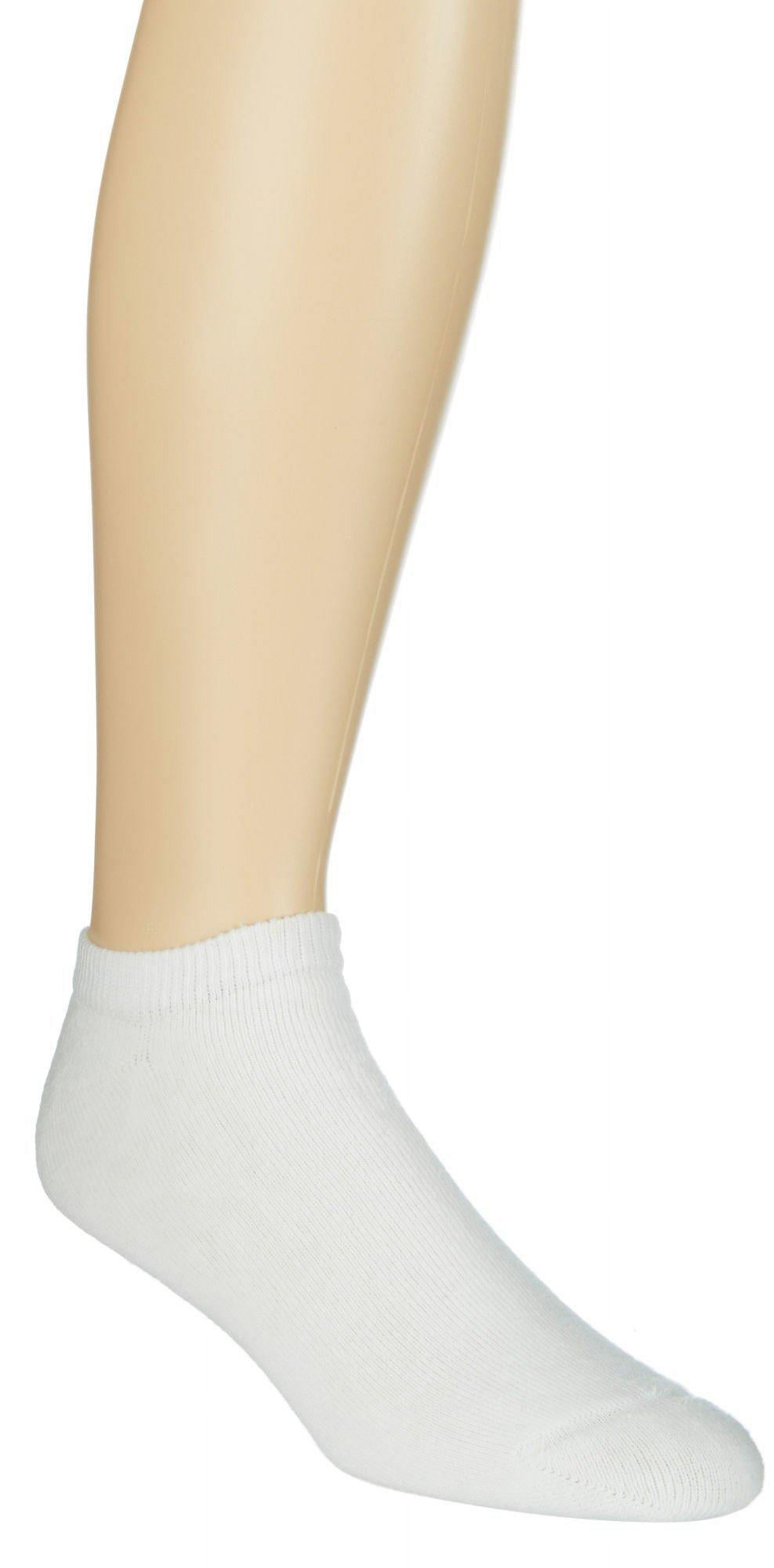 CL90 Men's No Show Socks Shoe Size 6-12 - 6 pairs - White - Grey Toe/Heel - image 2 of 2