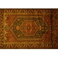thumbnail image 1 of Ahgly Company Machine Washable Indoor Rectangle Persian Yellow Traditional Area Rugs, 4' x 6', 1 of 4