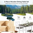 thumbnail image 4 of Soges 4-Person Dining Table Set 5 Pieces, Wood Kitchen Table Set with 4 Chairs for Kitchen Dining Room Restaurant, Dark Brown, 4 of 8