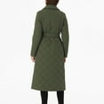thumbnail image 4 of Clearance Sales Casual Cotton Coat Rhombic V-neck Long Belt Warm Loose Coat Savings up to 30% off, 4 of 5