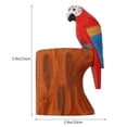 thumbnail image 2 of Masteelf 1pc Handmade Wood Engraving Animals Pen Holder Tabletop Wooden Ornament, 2 of 7