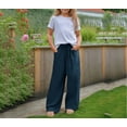 thumbnail image 2 of yillto Kids Girls Wide Leg Pants Summer Palazzo Elastic Waist Drawstring Lounge Pant with Pockets, 2 of 7