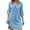 Blue, variant on Dresses for Women Casual Roll-Up 3/4 Sleeve Button Down Mini Tunic Dress V Neck Loose Fit Dress for Everyday Wear (White,XL)