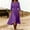 Purple, variant on Women's Summer Solid Color Round Neck Long Dress