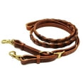 thumbnail image 2 of Horse Western Challenger Leather Barrel Contest Laced Reins Brown 66RT10BR, 2 of 5