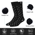thumbnail image 5 of FREE YOKA 5 Pairs Mens Dress Socks Classic Patterned Business Crew Cotton Socks Father Birthday Christmas Gifts ，BLACK2, 5 of 5
