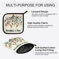 thumbnail image 3 of Yayeee Oven Mitts and Pot Holder Set of 2 Heat Resistant Kitchen Gloves Baking Hot Pad, Christmas Light, 3 of 5