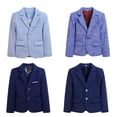 thumbnail image 7 of WOLLED Youth kids Lapel Blazer Coats Button Plaid Suit Jackets 2-15Y Little Boys' Formal Gentleman Dress Suit Jacket Top for Toddler, 7 of 7
