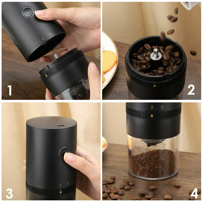 Electric Burr Coffee Grinder 1-5 Cups Automatic Conical Burr Coffee Bean  Grinder With 4 Grind Settings Rechargeable For Espresso - Manual Coffee  Grinders - AliExpress