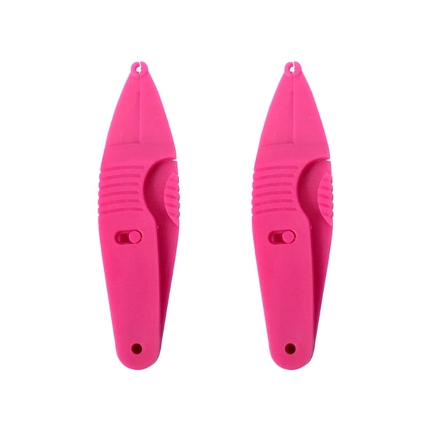 Advancent Abrazadera para cebo, 2 uds., pinza de mar ligera para pesca, pinzas de bloqueo portátiles, herramienta de controlador multifuncional Pescar Rosa