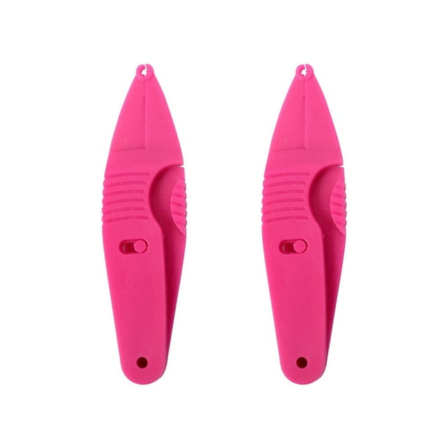 ziyahi 2pcs Bait Clamp Fishing Clip Lock Grippers Controller Tackle Equipment Pink