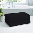 thumbnail image 3 of MALLONI HOME 100% Premium Cotton 2 Pack Oversized Bath Towel Set 28x55 inches, Large Bath Towels, Ultra Absorbant Compact Quickdry & Lightweight Towel, Ideal for Gym Travel Camp Pool - Black, 3 of 7