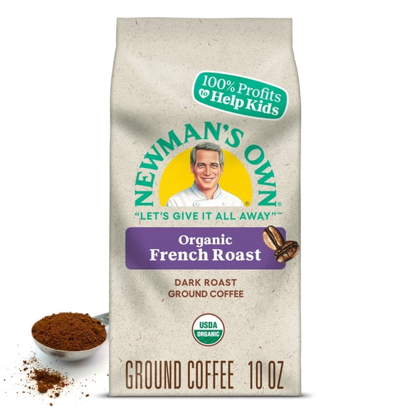 Newman's Own Organics Newman's French Roast, Dark Roast, Ground Coffee, 10 oz