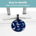 thumbnail image 2 of 2Pcs Leather Round Shark Cruise Luggage Tag with Privacy Cover and Name ID Tag - Suitable for Travel Handbags Backpacks School Bags Luggage Tags, 2 of 7