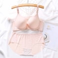 thumbnail image 3 of AHTJRT Women's Lingeries Seamless Underwired V Neck Bras and Panty Lounge Activewear Two Matching Sets D Cup Beige#03 44, 3 of 7