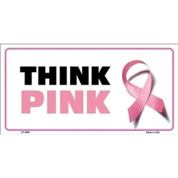 Think Pink Breast Cancer License Plate