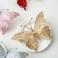 thumbnail image 5 of Festive Butterfly Ornament 25Cm Shatterproof Meshes Wing Indoor Outdoor Christmas Party Supplies Decor, 5 of 8