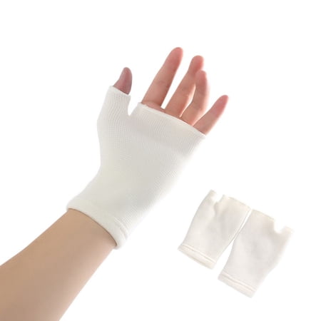 New Protected Elastic Comfortable Hand Wrist Support Palm Glove Sleeve Arthritis WHITE