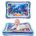 thumbnail image 1 of Esterilla impermeable | Tapete de juego de agua inflable para bebés, tapete de juego de agua para bebés y niños pequeños de 3 a 12 meses que promueve el desarrollo, juguetes lindos de Navidad B, 1 of 4