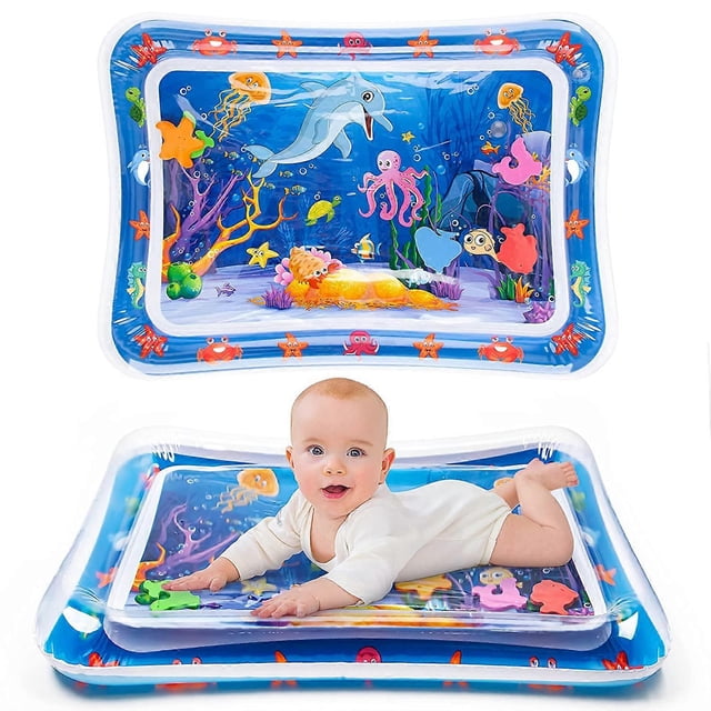 Esterilla impermeable | Tapete de juego de agua inflable para bebés, tapete de juego de agua para bebés y niños pequeños de 3 a 12 meses que promueve el desarrollo, juguetes lindos de Navidad B
