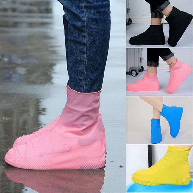 Xihbxyly Cubrezapatillas de Silicona Impermeables, Antideslizantes y Reutilizables, Flexibles, Resistentes a La Lluvia, La Nieve y El Barro, Prácticos para Actividades Al Aire Libre, Aptos para Motoc