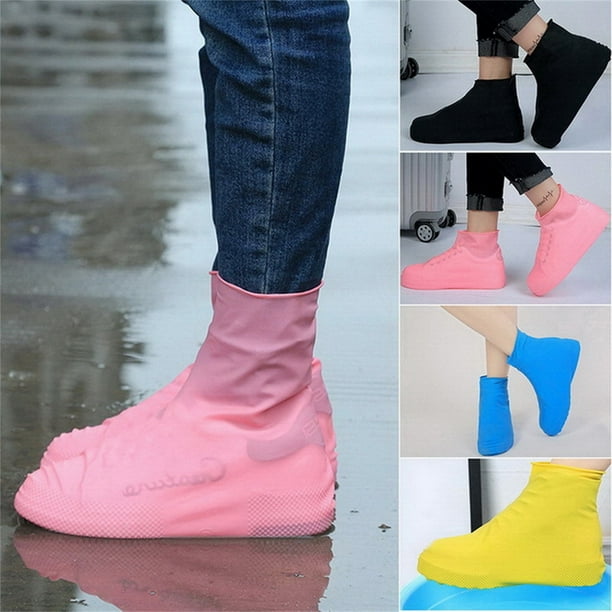 Fundas de lluvia con emulsión - Protectores impermeables reutilizables para zapatos contra lluvia, nieve, barro - Sobrezapatillas antideslizantes de silicona - Talla S/M/L