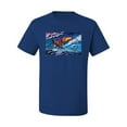 thumbnail image 2 of Wild Bobby, Abstract Wind Surfer with Dolphins, Animal Lover, Men Graphic Tees, Royal, 4XL, 2 of 3