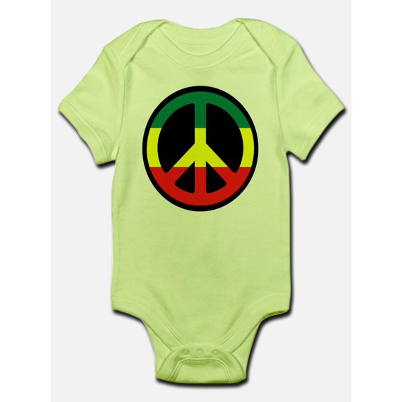 CafePress - Rasta Peace Infant Bodysuit - Baby Light Bodysuit