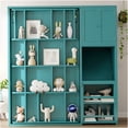 thumbnail image 3 of 180-Degree Rotating Teal Twin Murphy Bed with Pull-Out Desk and Bookshelves for Small Spaces, 3 of 10
