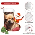 thumbnail image 7 of Cauagu Vintage Red Flower Chihuahua for Christmas Stockings,1-Pack Large Xmas Stocking Holiday and Farmhouse Stocking Fit for Christmas Holiday Party Decoration(17.7*11 Inch), 7 of 7