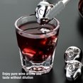 thumbnail image 4 of Stainless Steel Ice Cubes, Skull Head Ice Cubes Set 4 Pcs  for Wine Drinks, 4 of 7
