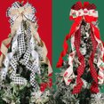thumbnail image 4 of Christmas tree top bow decoration, Christmas tree hanging ornaments with a large Christmas bow ribbon, ribbon tree bow ribbon ribbon,43.3*11.8in, 4 of 14