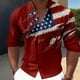 thumbnail image 1 of Nueva camisa informal con botones para hombre, con bandera nacional, de manga larga, para fiestas nocturnas, uso diario, verano, primavera y otoño, cómoda y estampada en 3D, 1 of 6