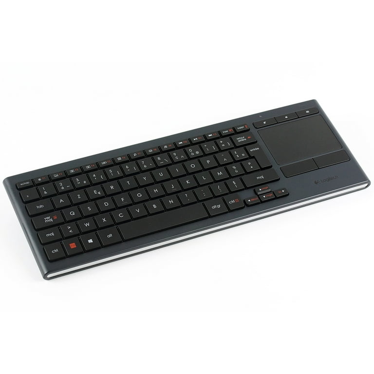 pilot Beregning kød Used Logitech K830 82-Key Wireless USB Illuminated Living-Room Keyboard  with Touchpad - Walmart.com