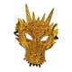 thumbnail image 2 of Máscara de dragón 3D, tocado de animal de fantasía realista, máscara de mascarada de Halloween Oro, 2 of 9