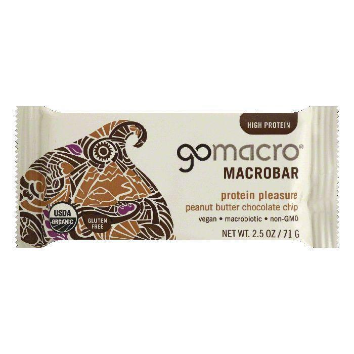 Gomacro organic peanut butter chocolate chip bar, 2.5 oz, (pack of 12