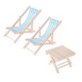 thumbnail image 4 of SHOWERORO 1 Set Foldable Beach Table Mini Furniture Models Bamboo for Indoor Play Sky Blue, 4 of 8