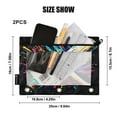 thumbnail image 3 of Ckdifva Colorful Baseball Bat Pencil Pouch 3 Ring Zipper Pencil Case Binder Pockets Clear Top Cosmetic Bag 2 Pack, 3 of 6