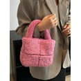 thumbnail image 4 of CoCopeaunt Tote Bag Mini Women Cute Lamb Plush Handbag Casual Stylish Fluffy Small Bag, 4 of 7