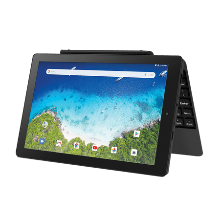 RCA Viking Pro 10.1" Android 2-in-1 Tablet 32GB Quad Core, Charcoal (Google Classroom Ready)