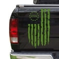 thumbnail image 1 of Distressed Betsy Ross Flag 1776 American USA US Flag Truck Tailgate Vinyl Decal fits Most Pickup Trucks EUA Flag Rear Graphic Bumper Sticker for Car SUV Van Windows (11" x 20", Lime-Tree Green), 1 of 8