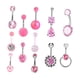 thumbnail image 3 of 12 Uds. Anillos Para Ombligo, Barra Para Ombligo Rosa, Piercing Para Ombligo Moderno, 3 of 8