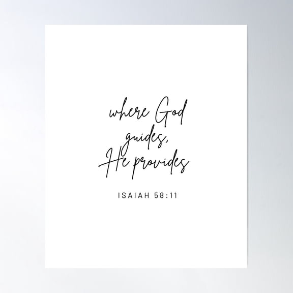 Bible Verse Poster Wall Art, Modern Wall Decor For Living Room Bedroom, 8x12 UNFRAMED